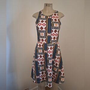 H&M Patterned Sleeveless Dress Small